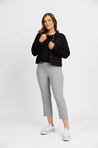 Roam Crop in Faille - Silver | Macjays