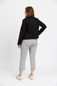 Roam Crop in Faille - Silver | Macjays