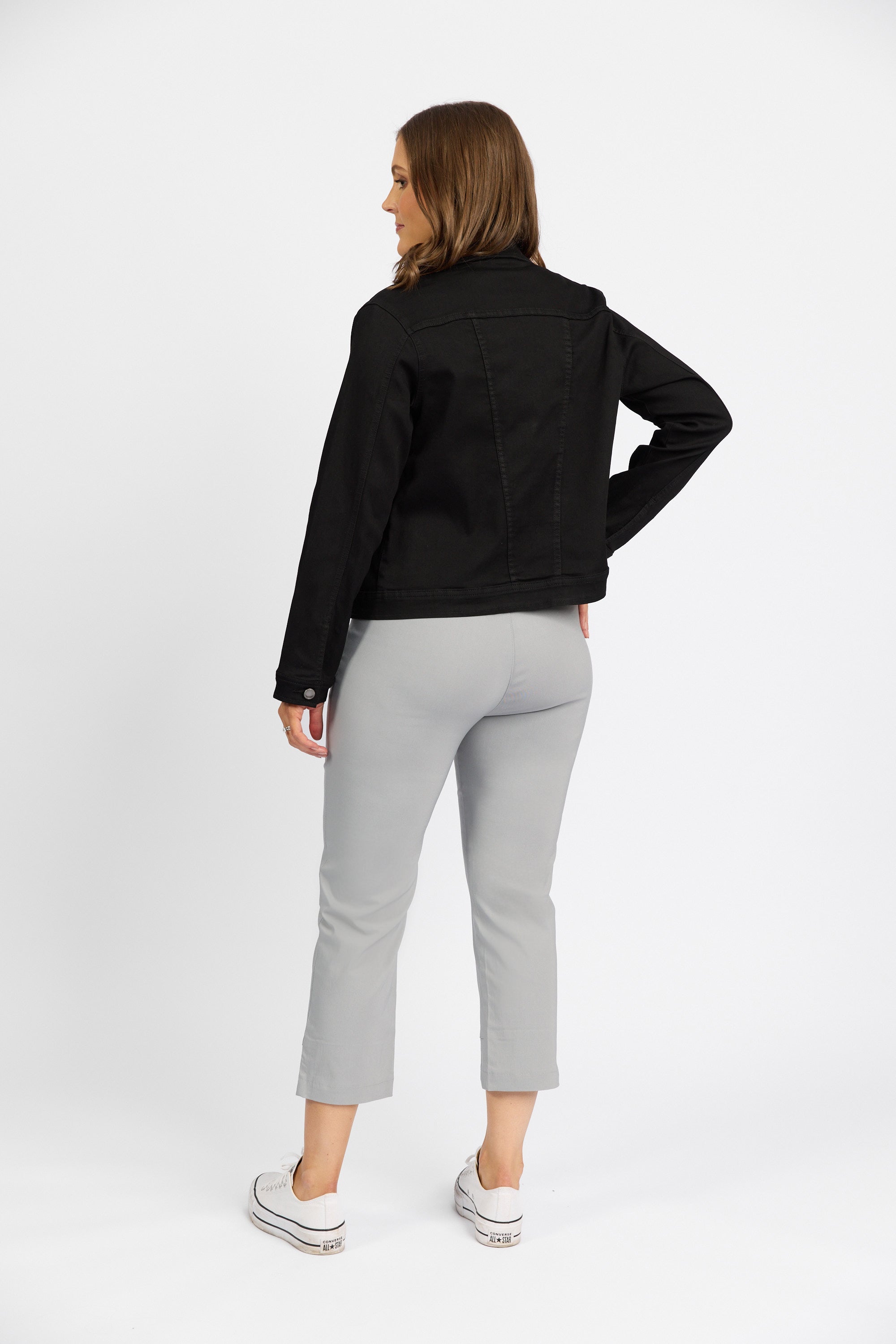 Roam Crop in Faille - Silver | Macjays