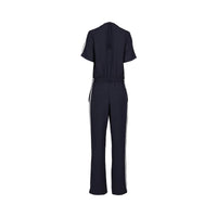 KNEWE Label women's K1049 Universal Jumpsuit Ink Off in White - close-up fabric detail