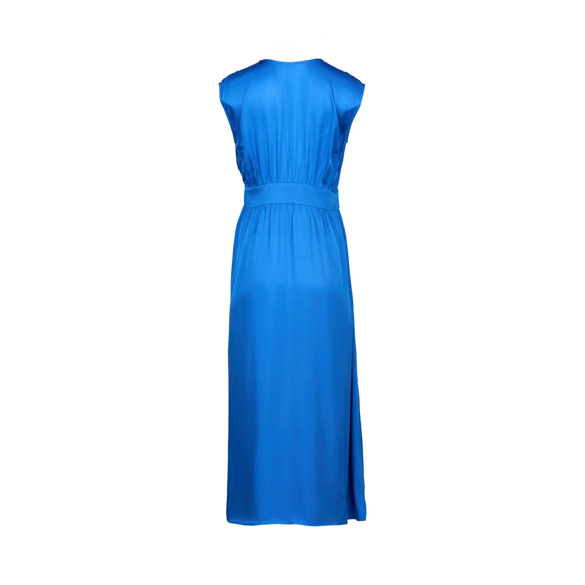 KNEWE Label women's K1051 Global Dress in Sapphire - close-up fabric detail