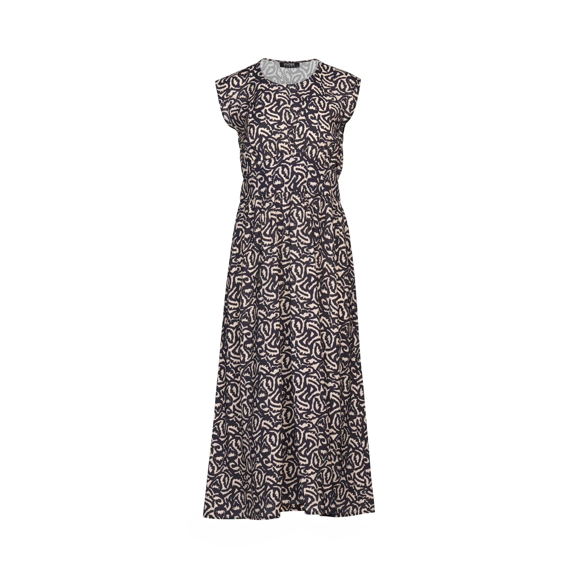KNEWE Label women's K1051P Global Dress in Soul - close-up fabric detail