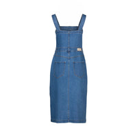 KNEWE Label women's K1062 Novel Dress Blue in Denim - close-up fabric detail