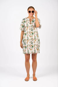 KNEWE Label women's K1066P Edit Dress in Wild - close-up fabric detail