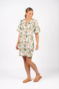 KNEWE Label women's K1066P Edit Dress in Wild - close-up fabric detail