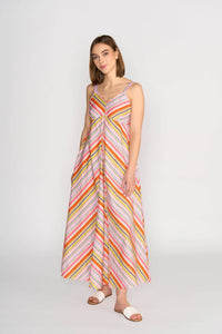 KNEWE Label women's K1067 Gala Dress in Bonbon - close-up fabric detail