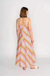 KNEWE Label women's K1067 Gala Dress in Bonbon - close-up fabric detail