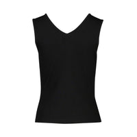 KNEWE Label women's K3060 Vista Tank in Black - close-up fabric detail