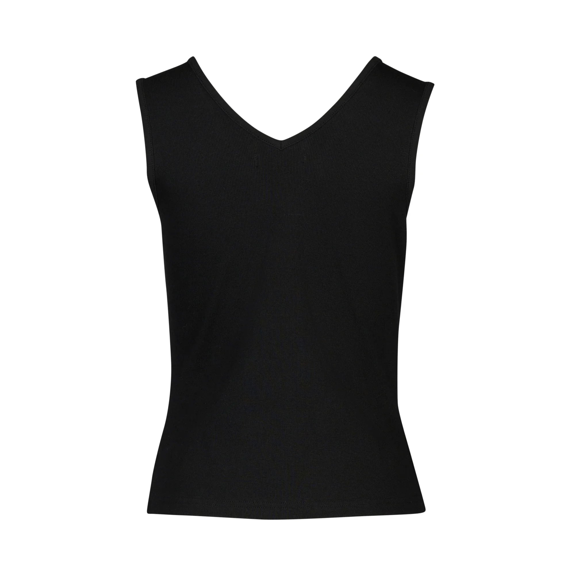 KNEWE Label women's K3060 Vista Tank in Black - close-up fabric detail