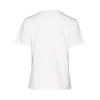 KNEWE Label women's K3061 Mila Tee Off in White - close-up fabric detail