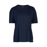 KNEWE Label women's K3063 Ultra Tee in Ink - close-up fabric detail
