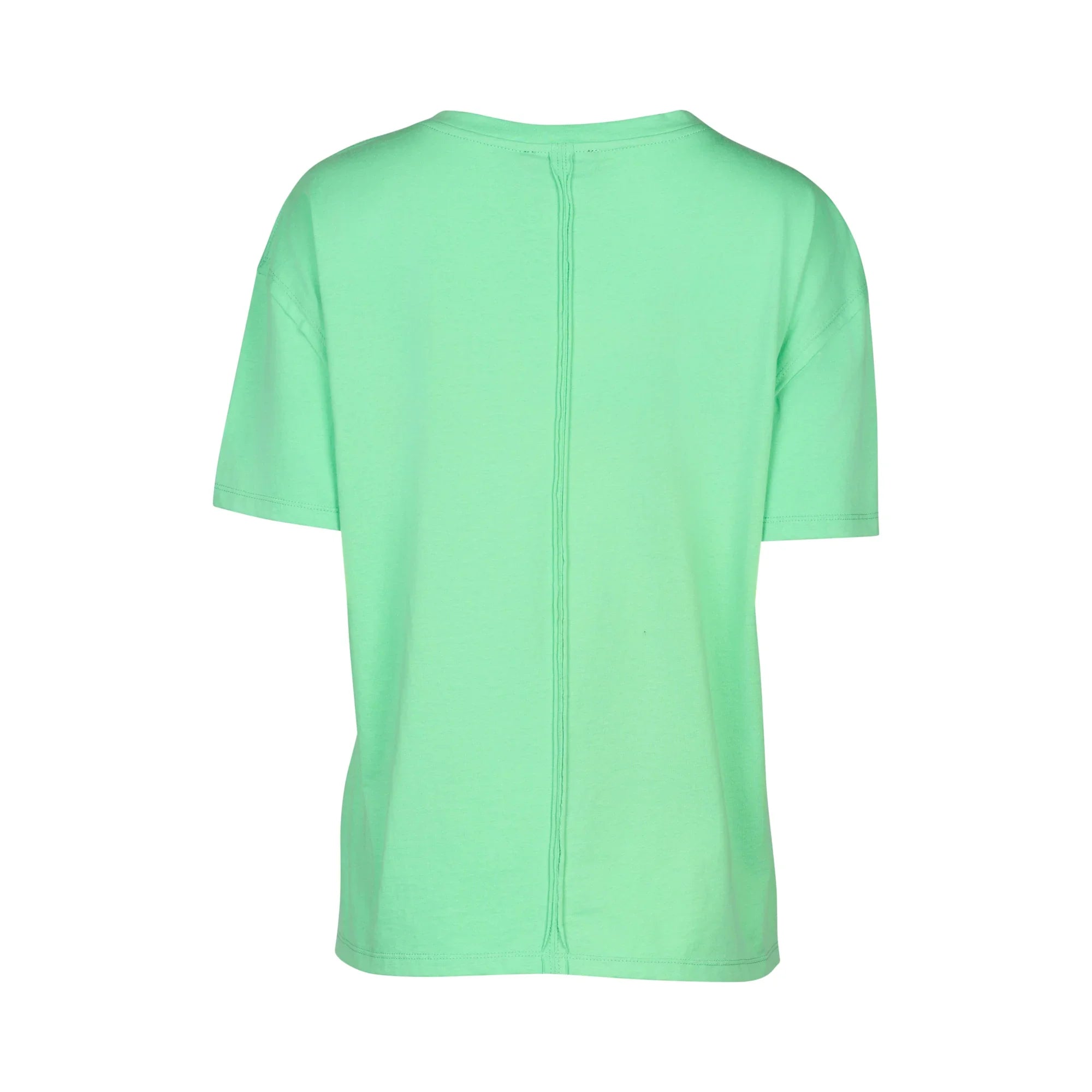 KNEWE Label women's K3063 Ultra Tee in Kermit - close-up fabric detail