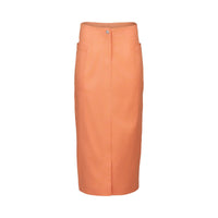 KNEWE Label women's K4041 Bay Skirt in Apricot - close-up fabric detail