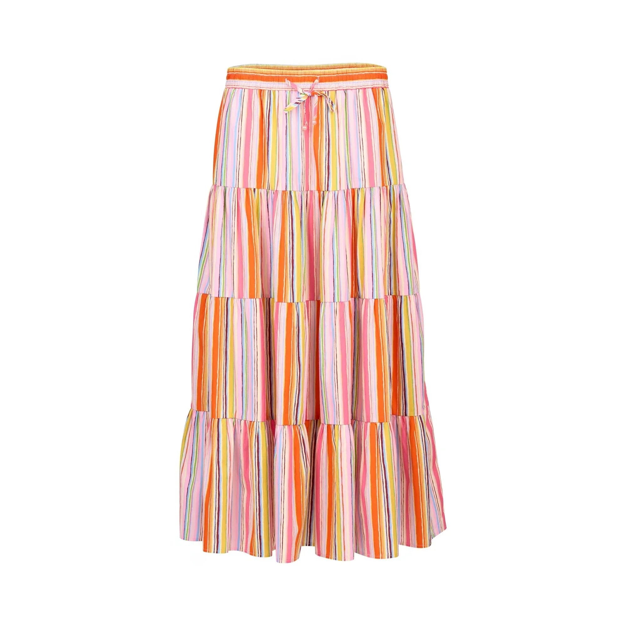 KNEWE Label women's K4042 Kaia Skirt in Bonbon - close-up fabric detail