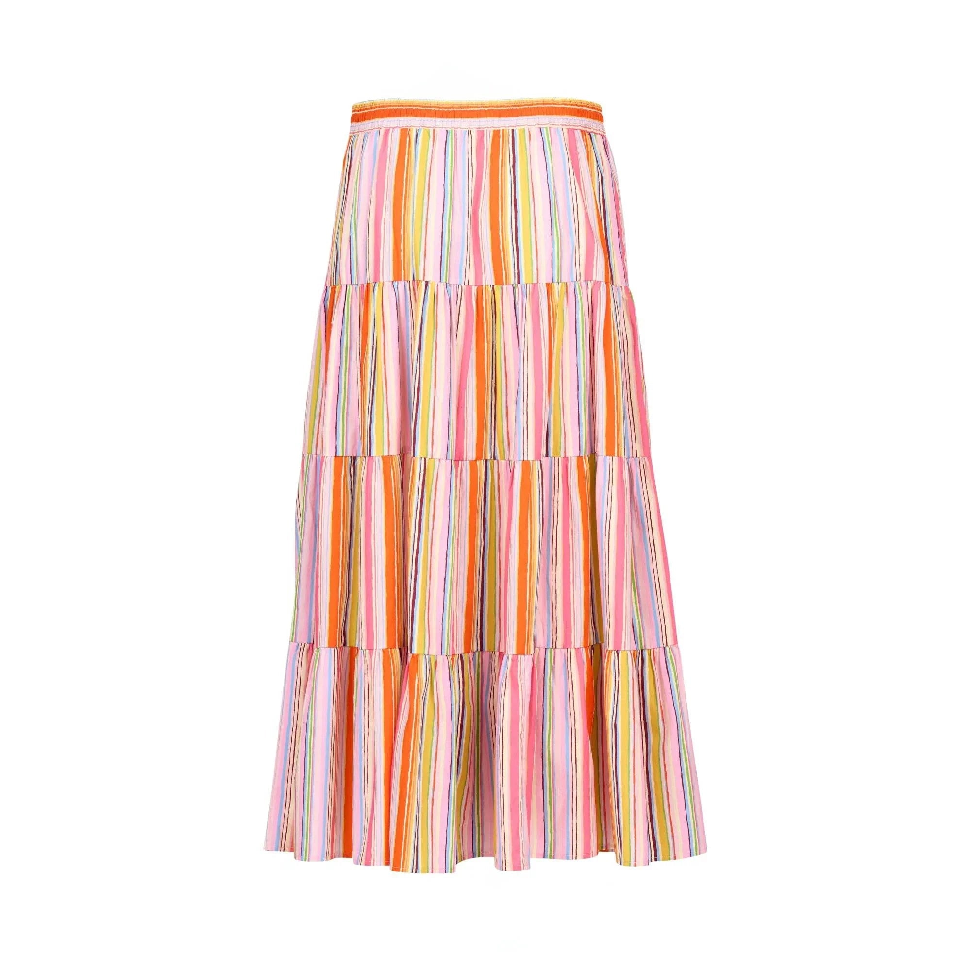 KNEWE Label women's K4042 Kaia Skirt in Bonbon - close-up fabric detail