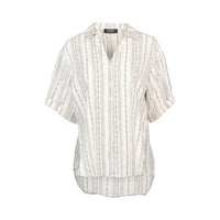 KNEWE Label women's K5079 Infinity Shirt in Stripe - close-up fabric detail