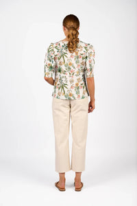 KNEWE Label women's K5082 Fizz Top in Wild - close-up fabric detail