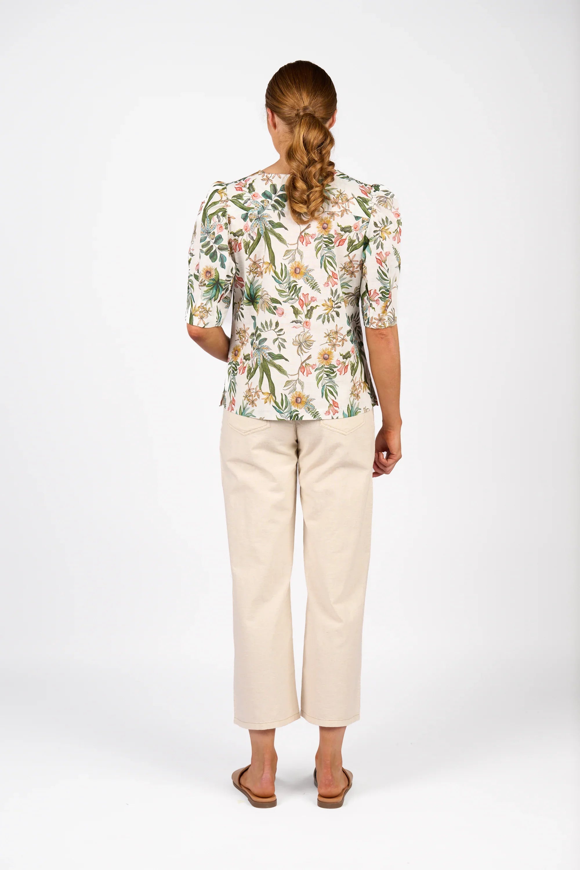 KNEWE Label women's K5082 Fizz Top in Wild - close-up fabric detail