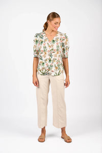 KNEWE Label women's K5082 Fizz Top in Wild - close-up fabric detail
