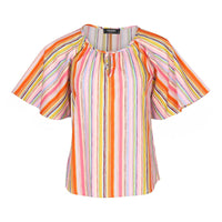 KNEWE Label women's K5083P Hazel Top in Bonbon - close-up fabric detail