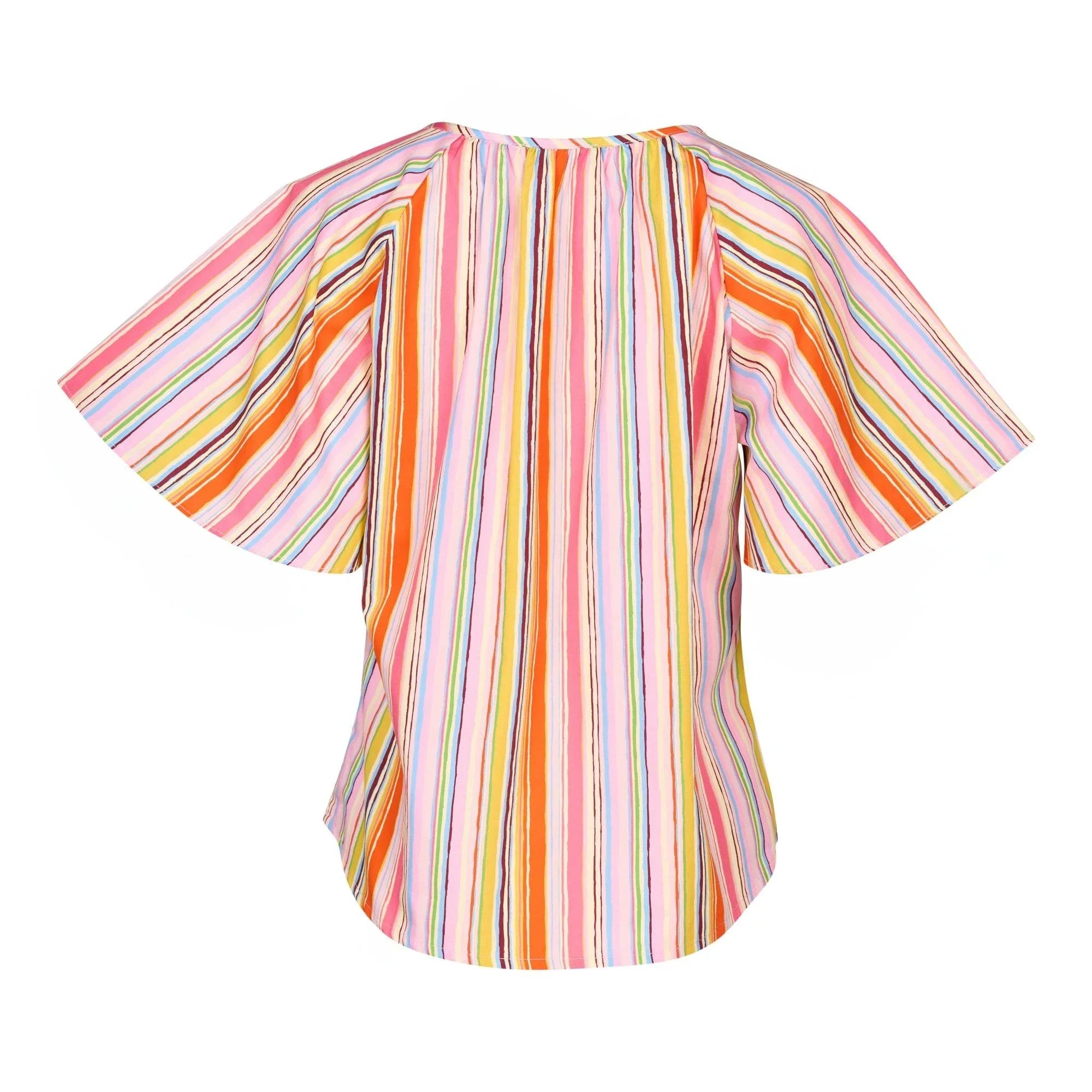 KNEWE Label women's K5083P Hazel Top in Bonbon - close-up fabric detail