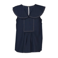 KNEWE Label women's K5095 Breeze Top in Ink - close-up fabric detail