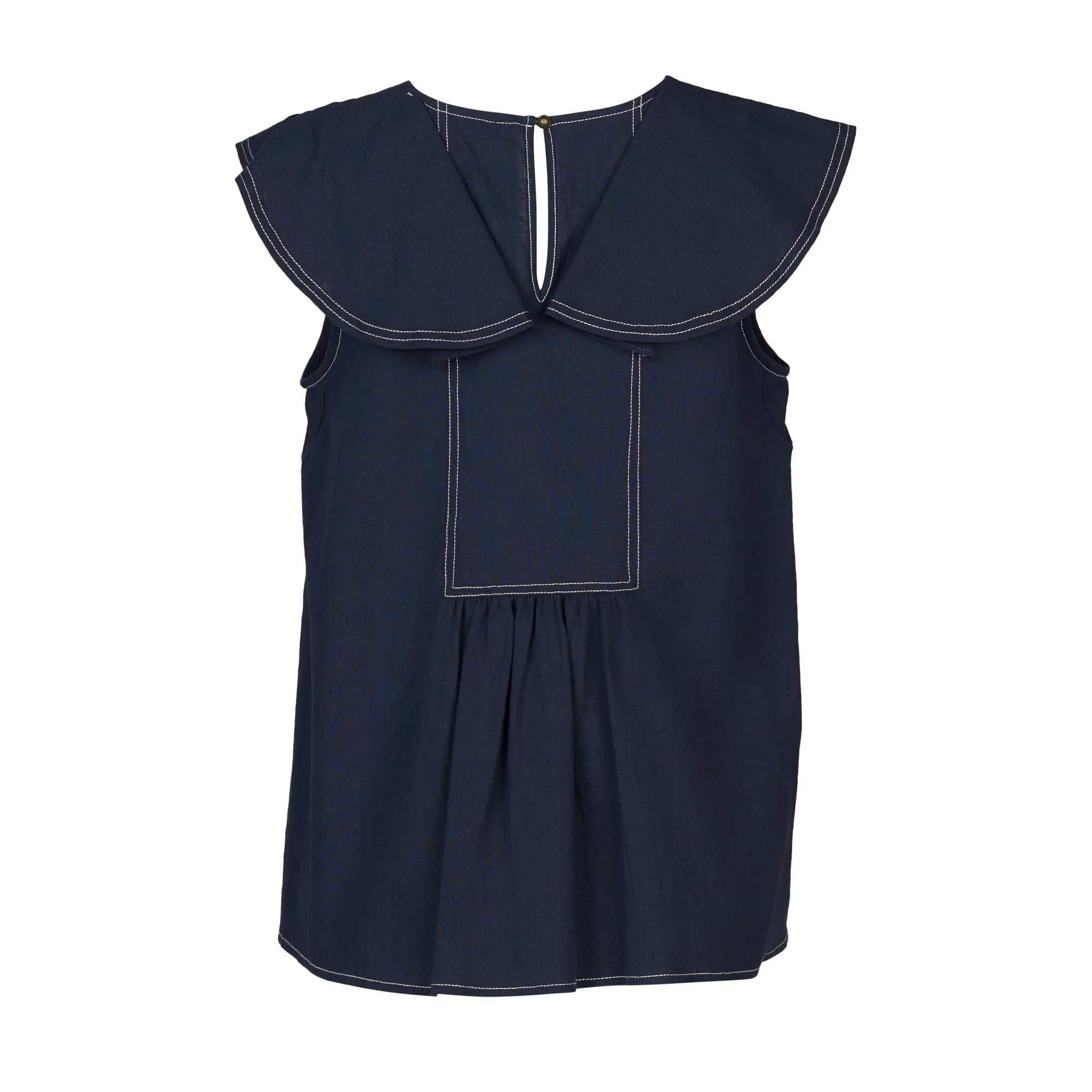 KNEWE Label women's K5095 Breeze Top in Ink - close-up fabric detail