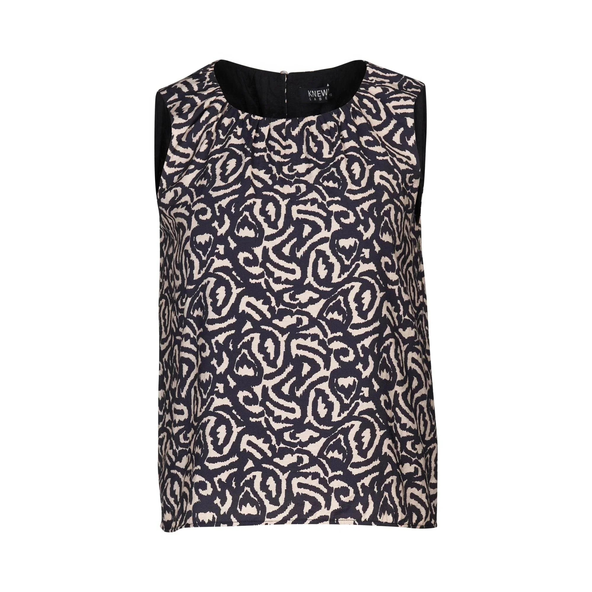 KNEWE Label women's K5098 Elle Top in Soul - close-up fabric detail