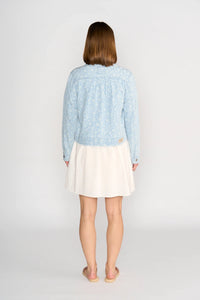 KNEWE Label women's K6038 Jagger Dj in Flowers - close-up fabric detail
