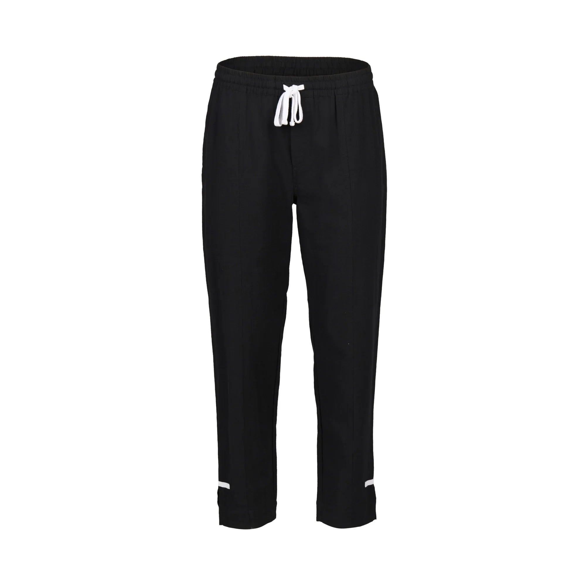 KNEWE Label women's K7076 Checker Pant Black in White - close-up fabric detail
