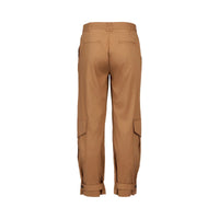 KNEWE Label women's K7107 Series Pant in Caramel - close-up fabric detail