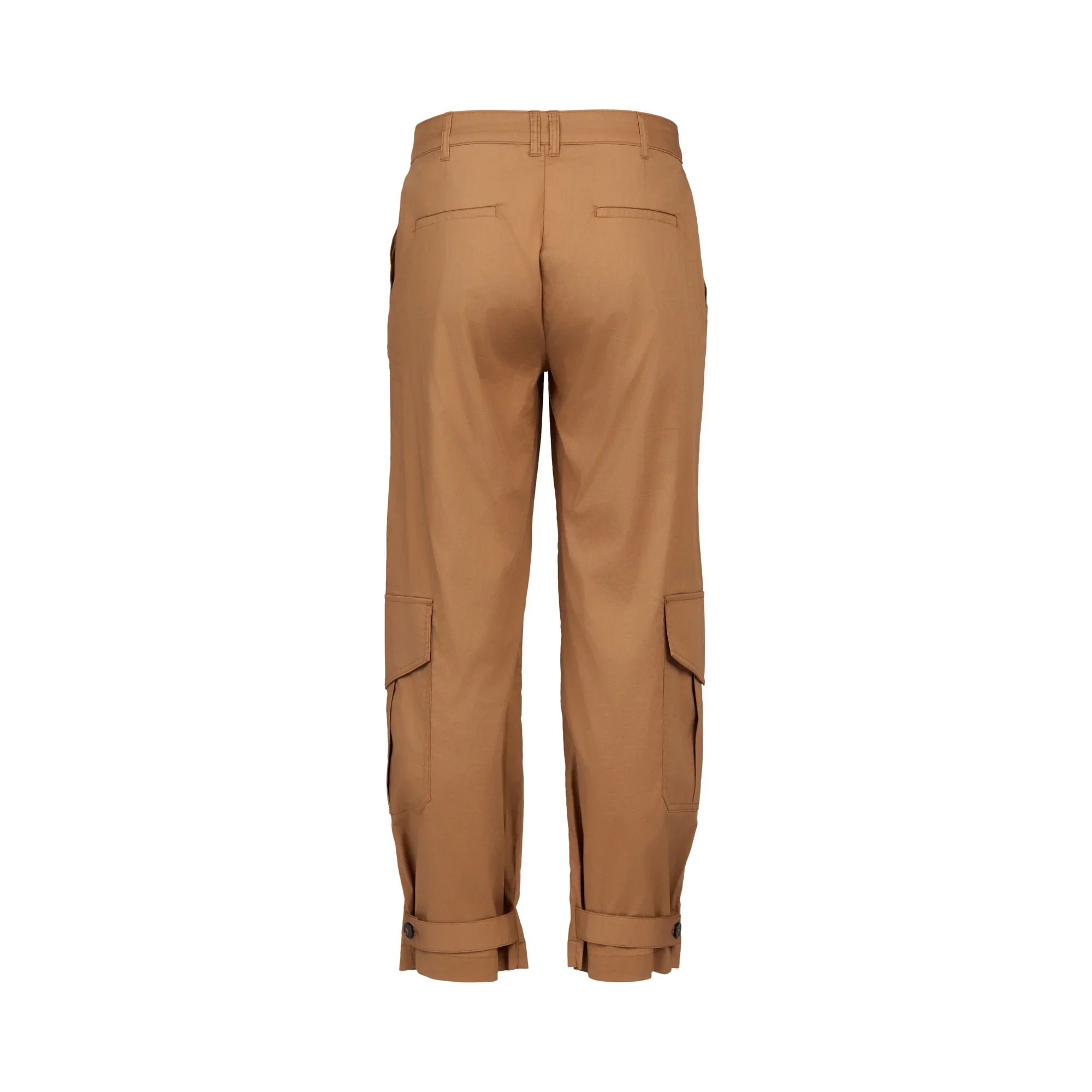 KNEWE Label women's K7107 Series Pant in Caramel - close-up fabric detail