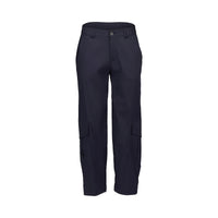 KNEWE Label women's K7107 Series Pant in Ink - close-up fabric detail