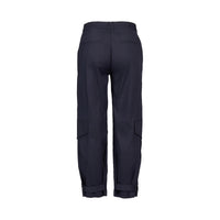KNEWE Label women's K7107 Series Pant in Ink - close-up fabric detail