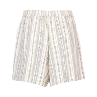 KNEWE Label women's K8013 Zephyr Short in Stripe - close-up fabric detail