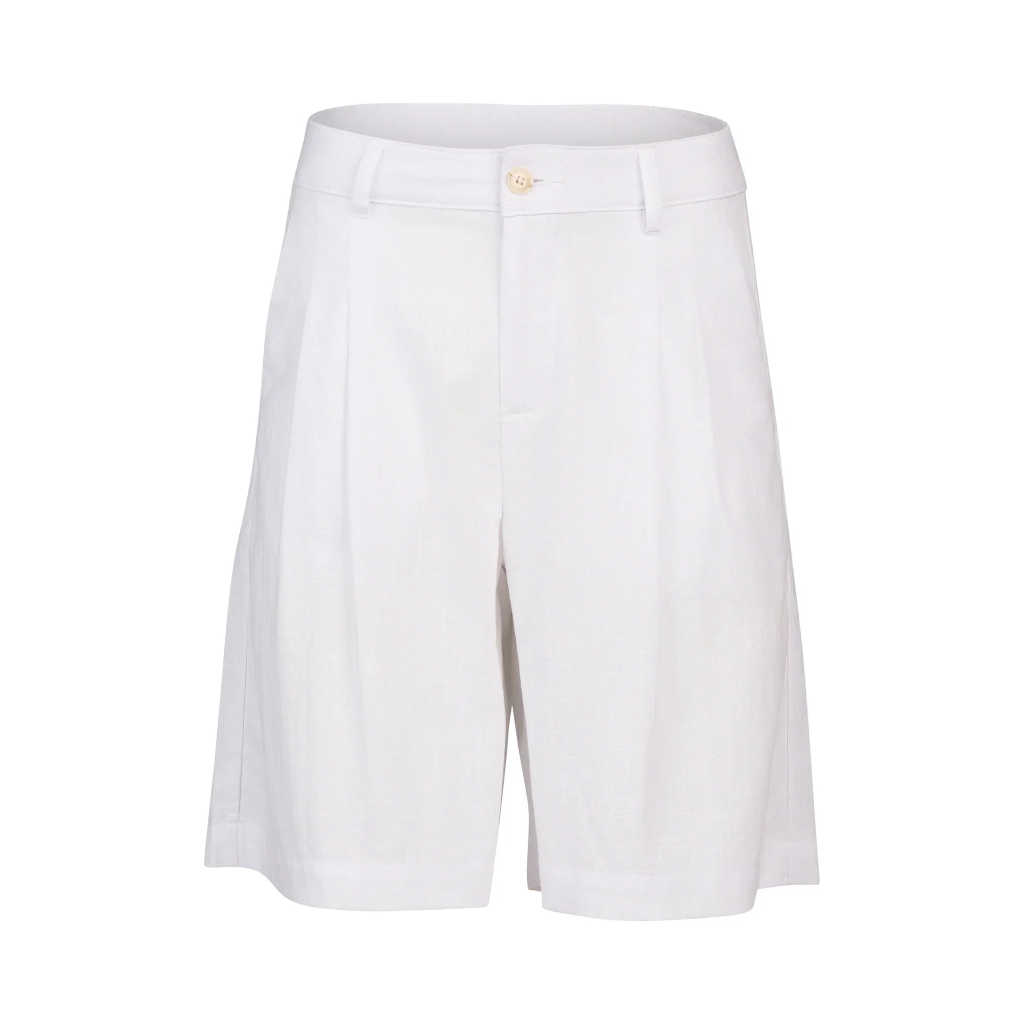 KNEWE Label women's K8015 Flynn Short in White - close-up fabric detail