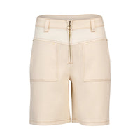 KNEWE Label women's K8016 Spin Short Natural in Denim - close-up fabric detail