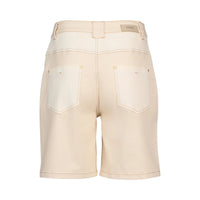 KNEWE Label women's K8016 Spin Short Natural in Denim - close-up fabric detail