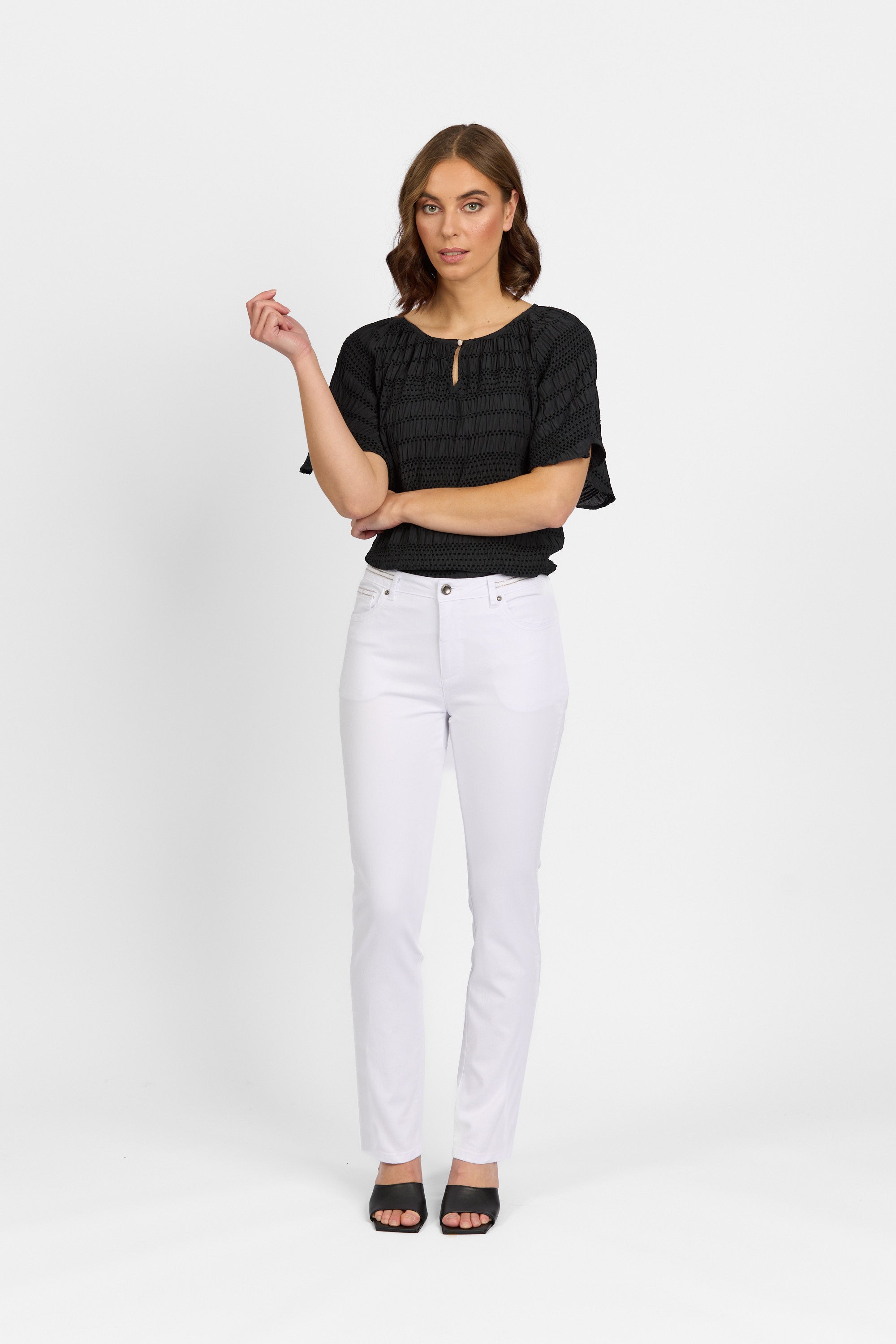 Swish Jean - White Denim | Macjays
