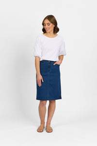 Georgia Skirt - Blue Wash Denim | Macjays