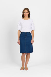 Georgia Skirt - Blue Wash Denim | Macjays