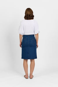 Georgia Skirt - Blue Wash Denim | Macjays