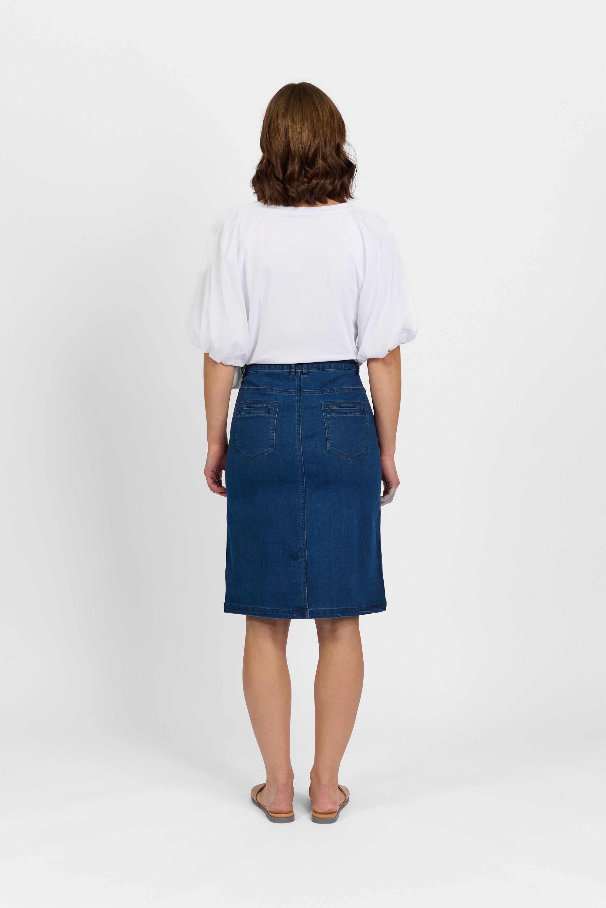 Georgia Skirt - Blue Wash Denim | Macjays