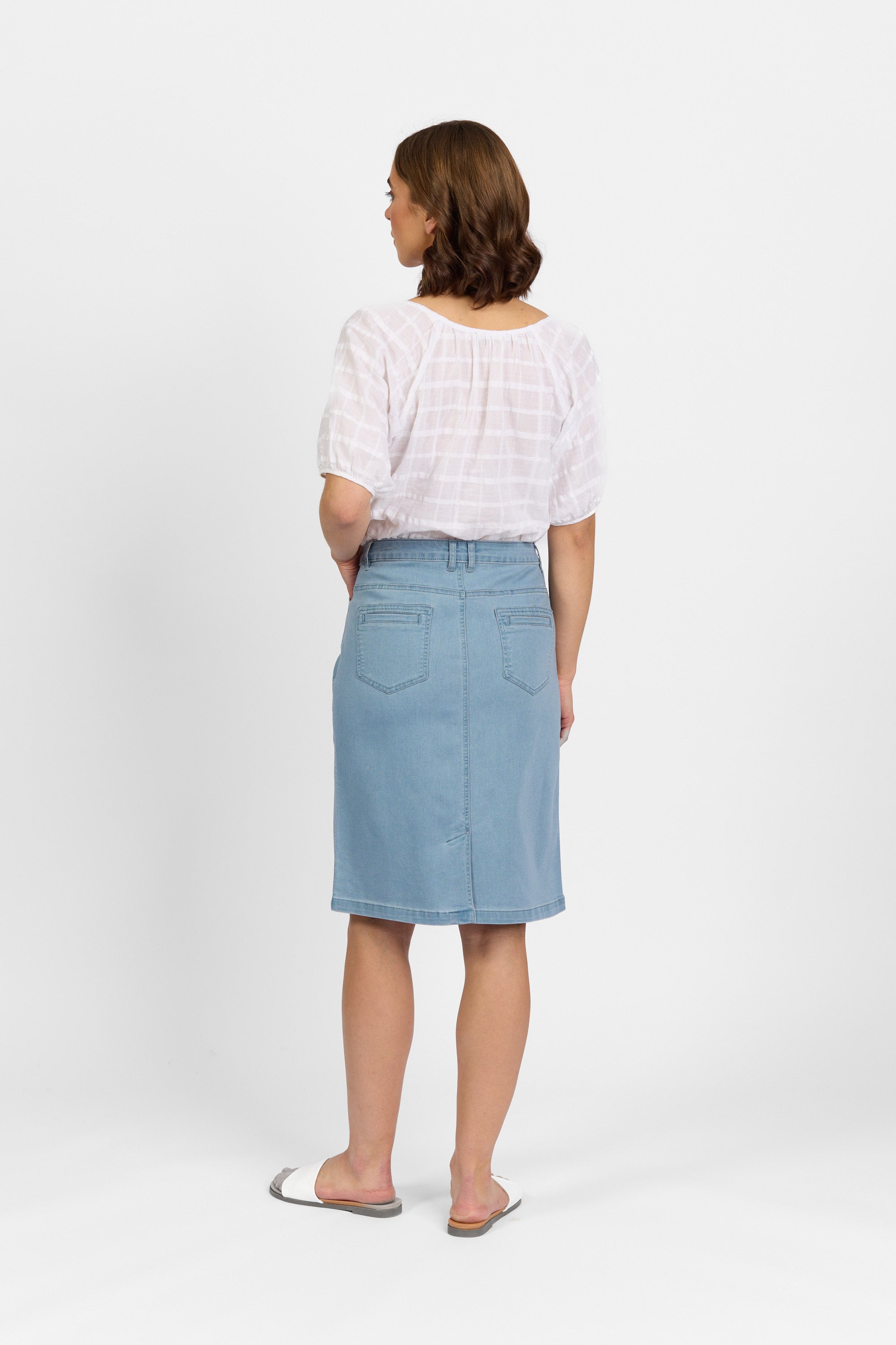 Georgia Skirt - Chambray Denim | Macjays