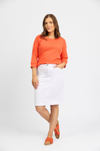 Georgia Skirt - White Denim | Macjays