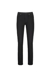California - Stretch Denim Pull-On Jeans - Black Denim | Macjays