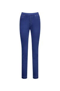 California - Stretch Denim Pull-On Jeans - Blue Wash Denim | Macjays