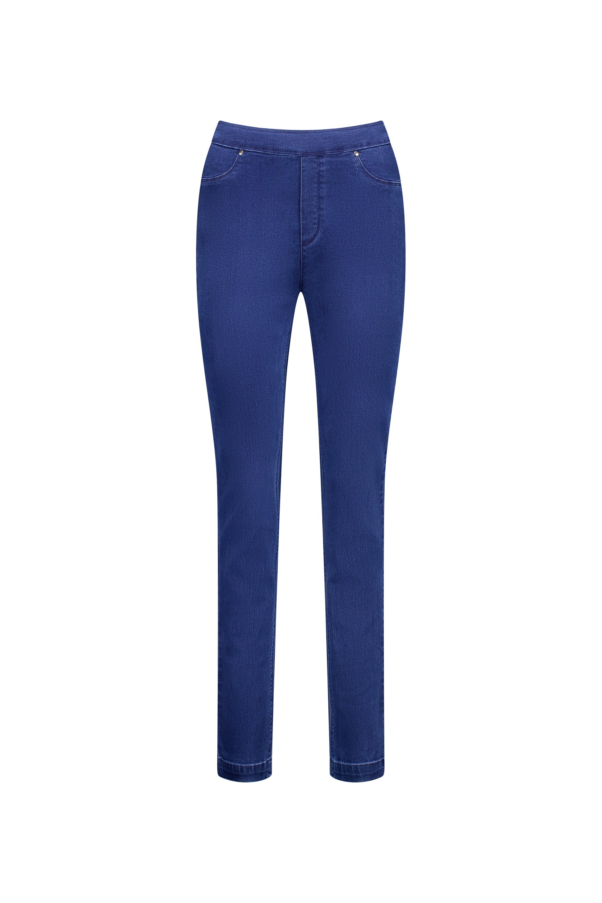 California - Stretch Denim Pull-On Jeans - Blue Wash Denim | Macjays