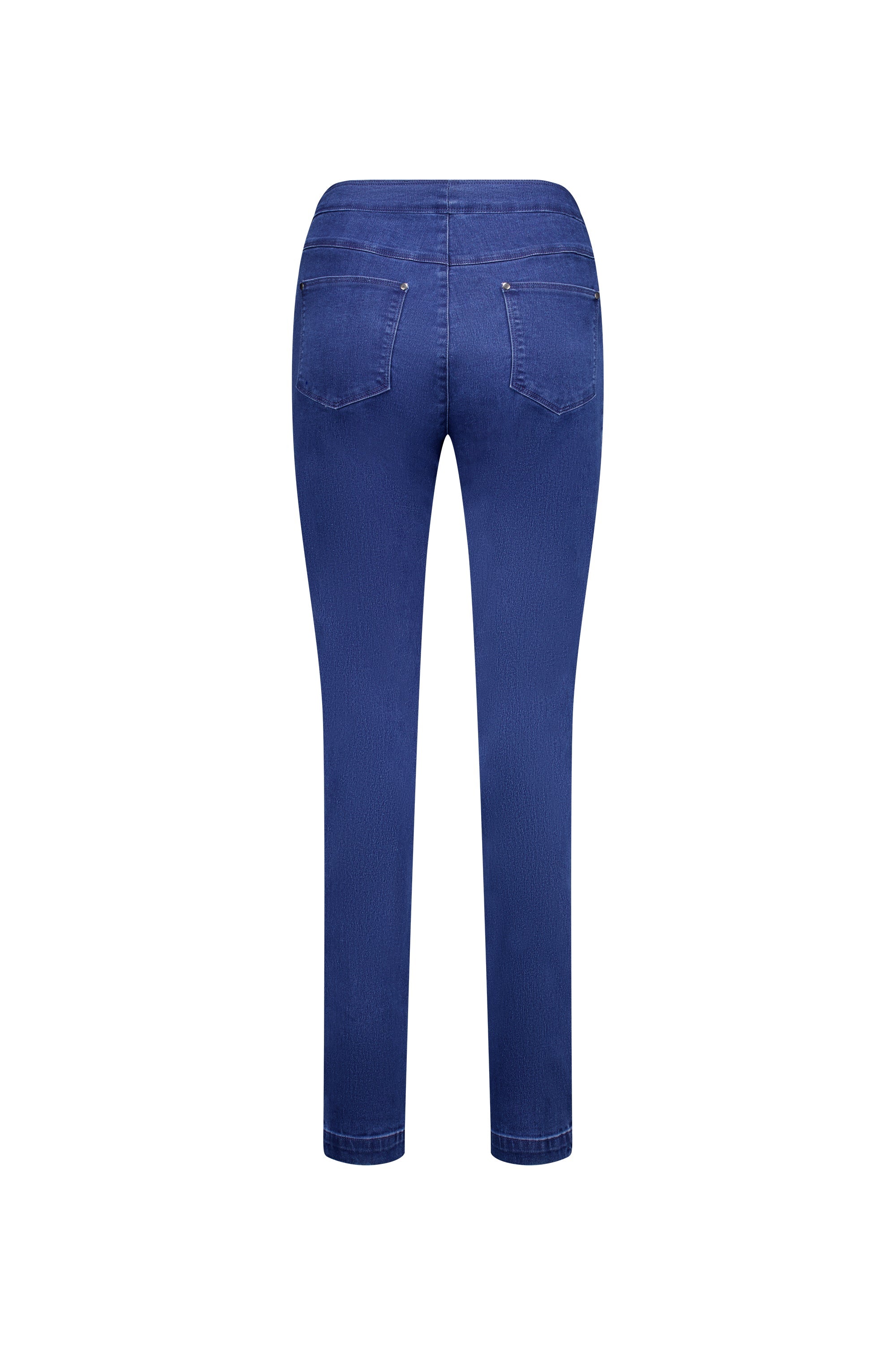 California - Stretch Denim Pull-On Jeans - Blue Wash Denim | Macjays