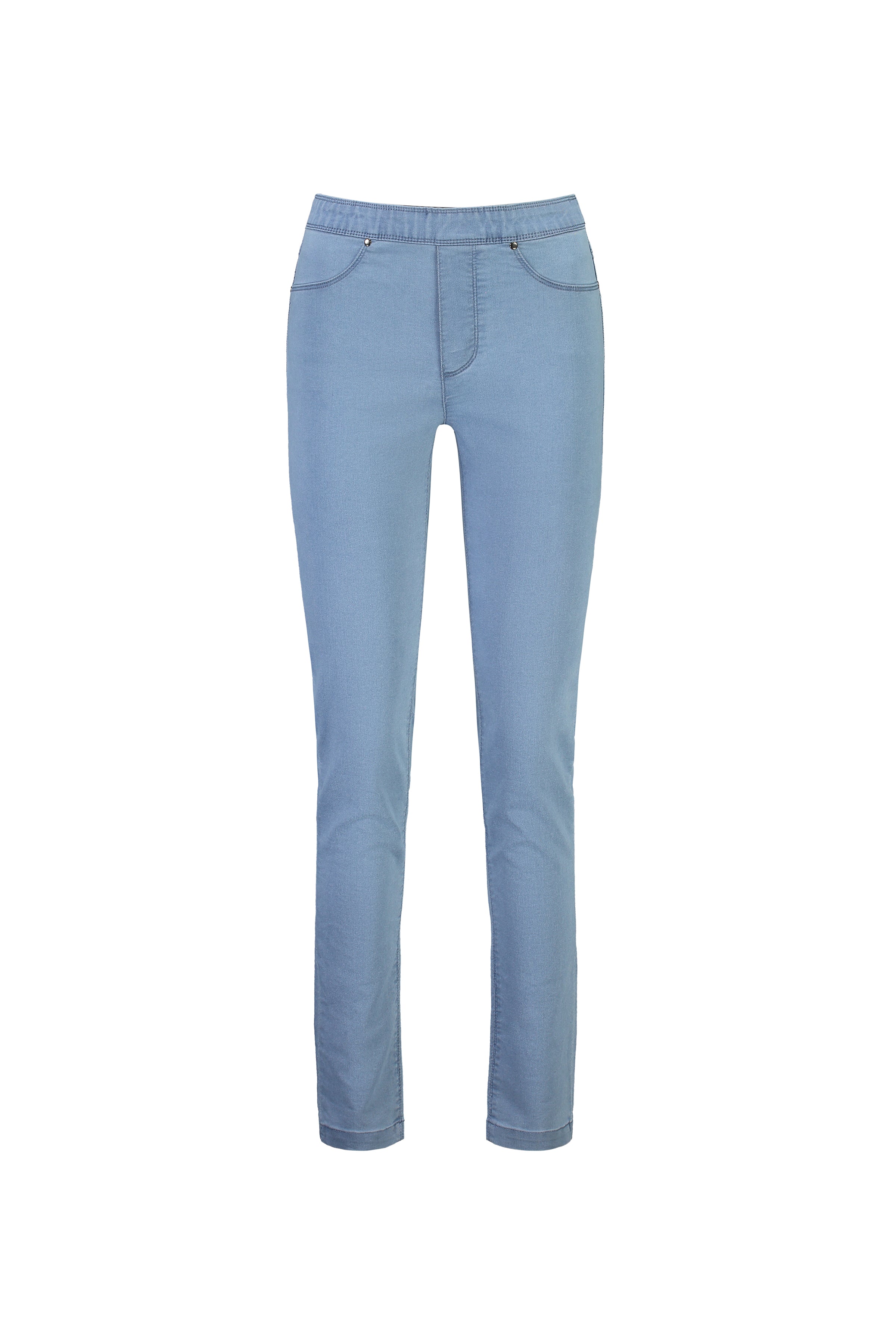 California - Stretch Denim Pull-On Jeans - Chambray Denim | Macjays